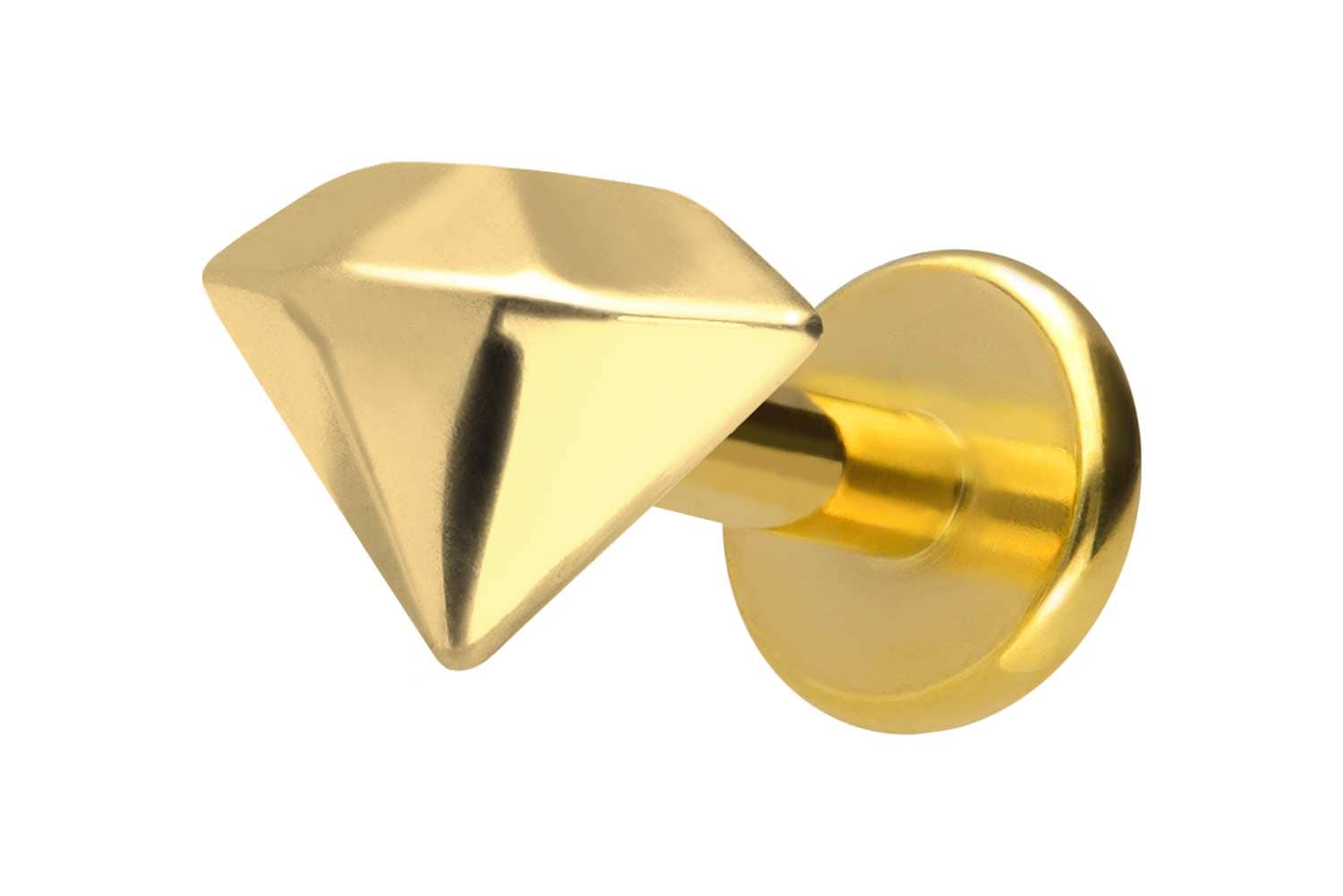 Titan Labret Piercing mit Innengewinde DIAMANT